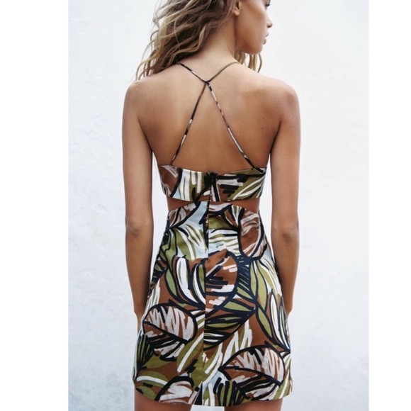 Zara Tropical Safari Dress - Picture 2 of 5